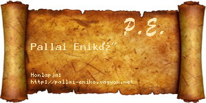 Pallai Enikő névjegykártya