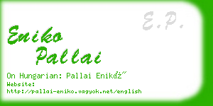 eniko pallai business card